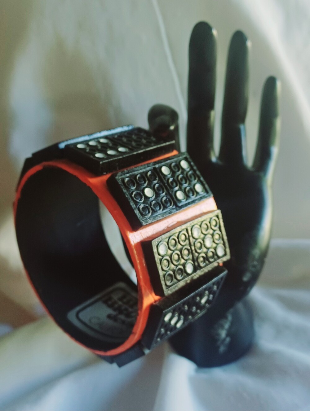 Bold and Unique Domino Cuff Bracele, an ATTENTION GRABBER.
